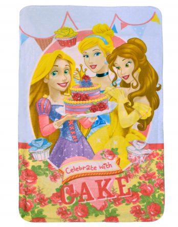 Disney Princess 'Cake' Panel Fleece Blanket Throw