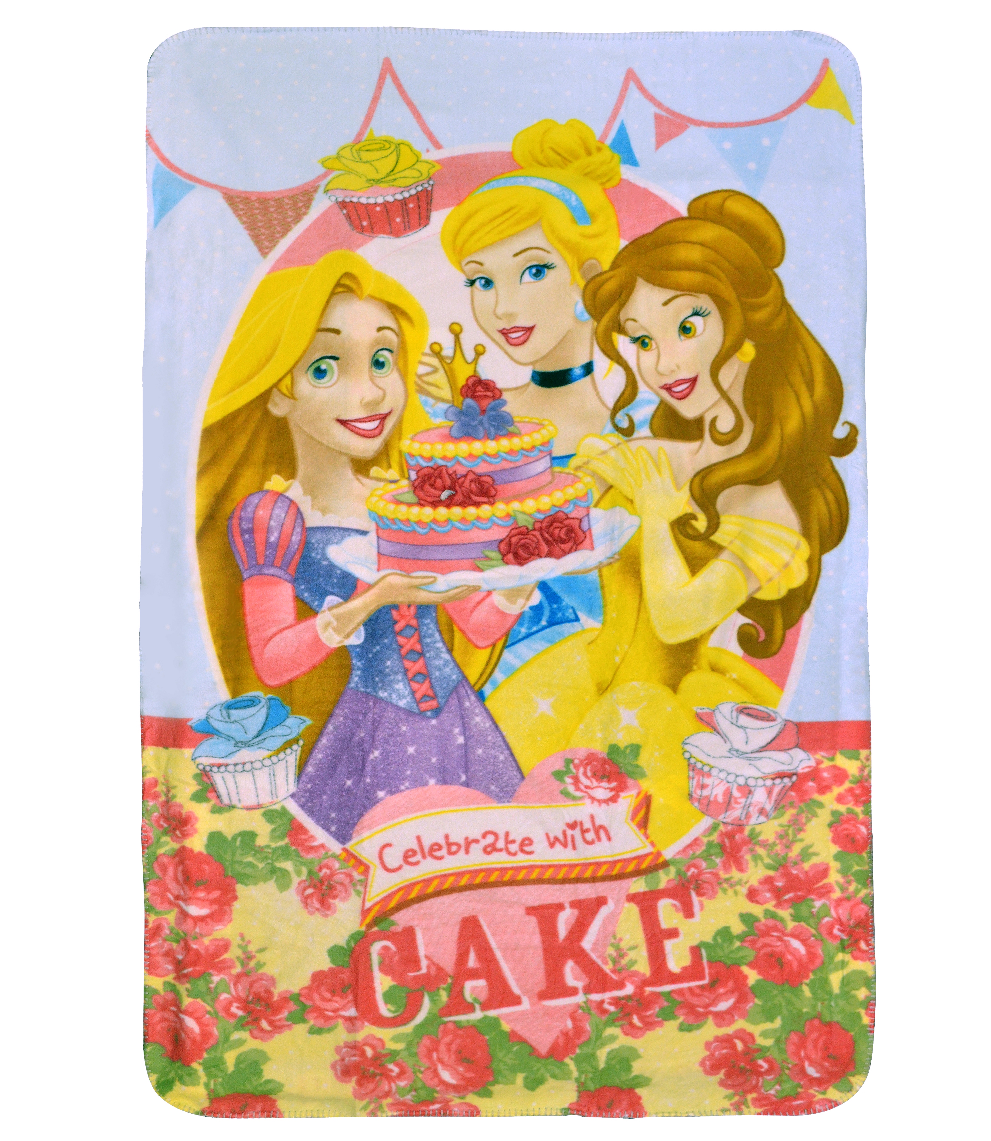 Disney Princess 'Cake' Panel Fleece Blanket Throw