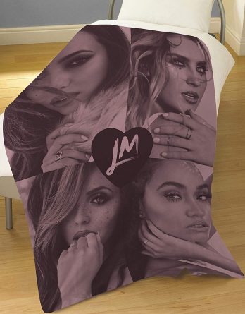 Little Mix Multi Colour Panel Fleece Blanket Throw